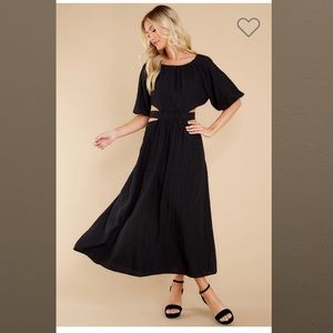 NWT HOLD MY HAND BLACK MAXI DRESS